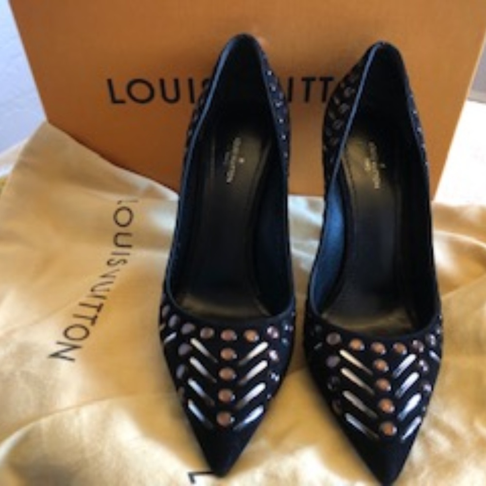 Sexy Black Suede Louis Vuitton